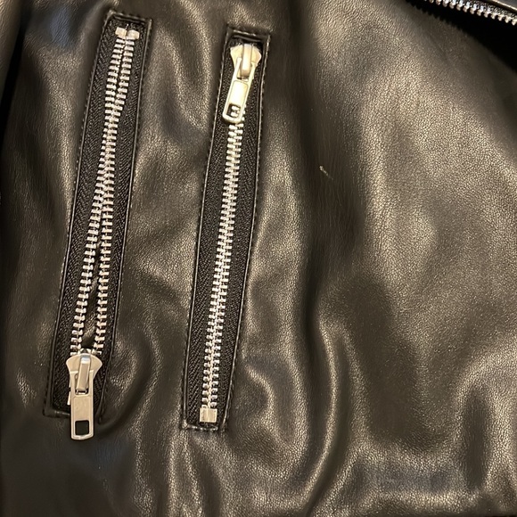 Faux 100%  leather zipper jacket - Picture 6 of 7